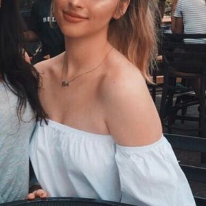 White Off-The-Shoulder Top With Bell Arms